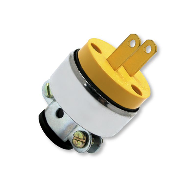 ENCHUFE SIN TIERRA METALVINIL, AMARILLO, 2X15AMP,